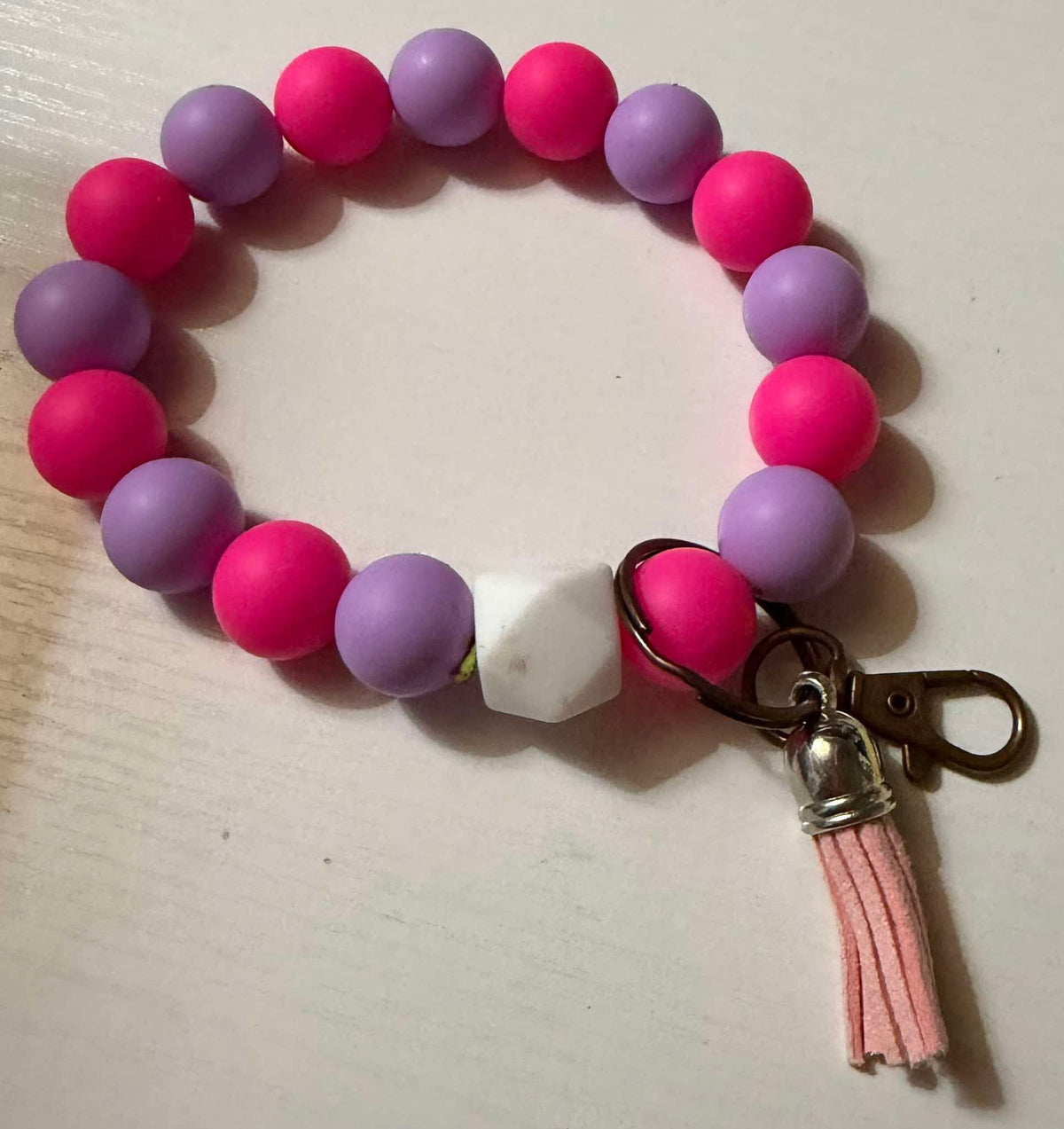 purple and magenta wristlet
