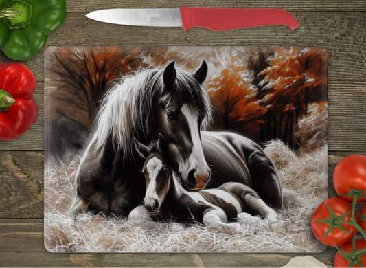 Horse glass cutting board