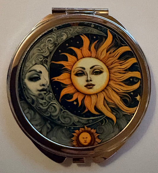 Sun  and moon pocket mirror ￼