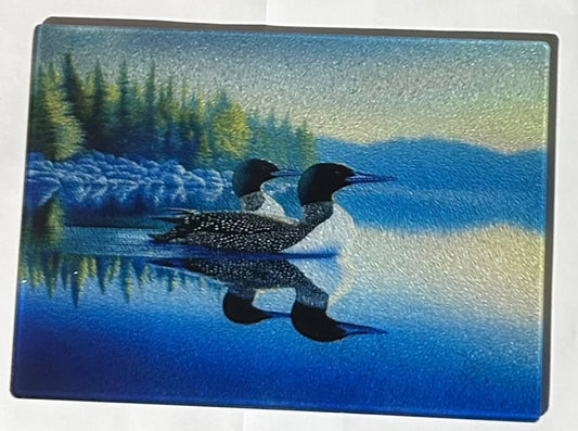 Loon glass cutting board