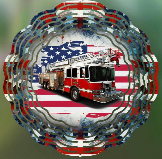 American firetruck wind spinner