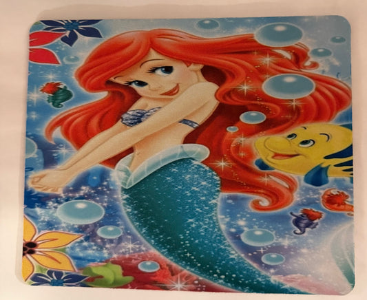 Colorful little mermaid mouse pad