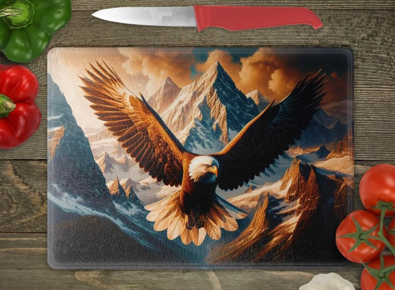 Eagle glass cutting board