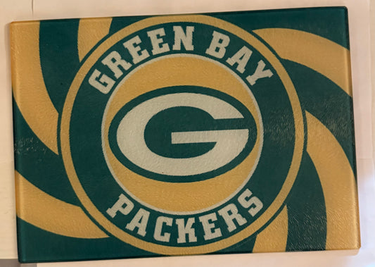 Green Bay glass cutting board