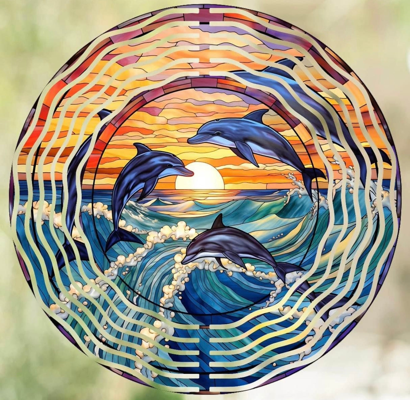 Dolphin in the ocean wind spinner