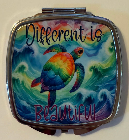 Different Is Beautiful pocket mirror