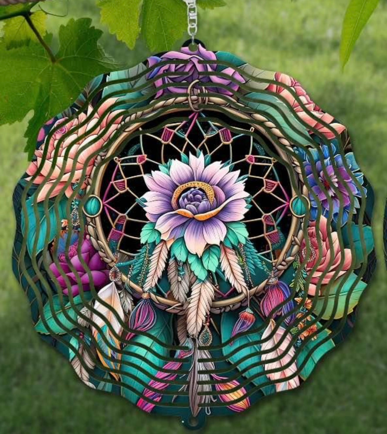 Flower Dreamcatcher wind spinner