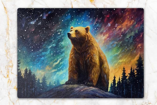 Bear glass cutting board