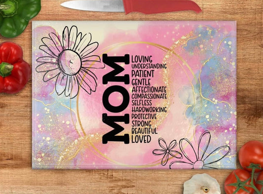 Mom glass cutting board