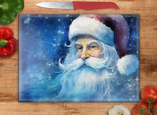 Santa glass cutting board