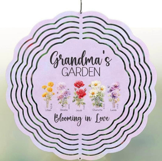 Grandma’s garden wind spinner