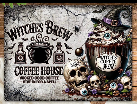 Witches brew glass cutting board