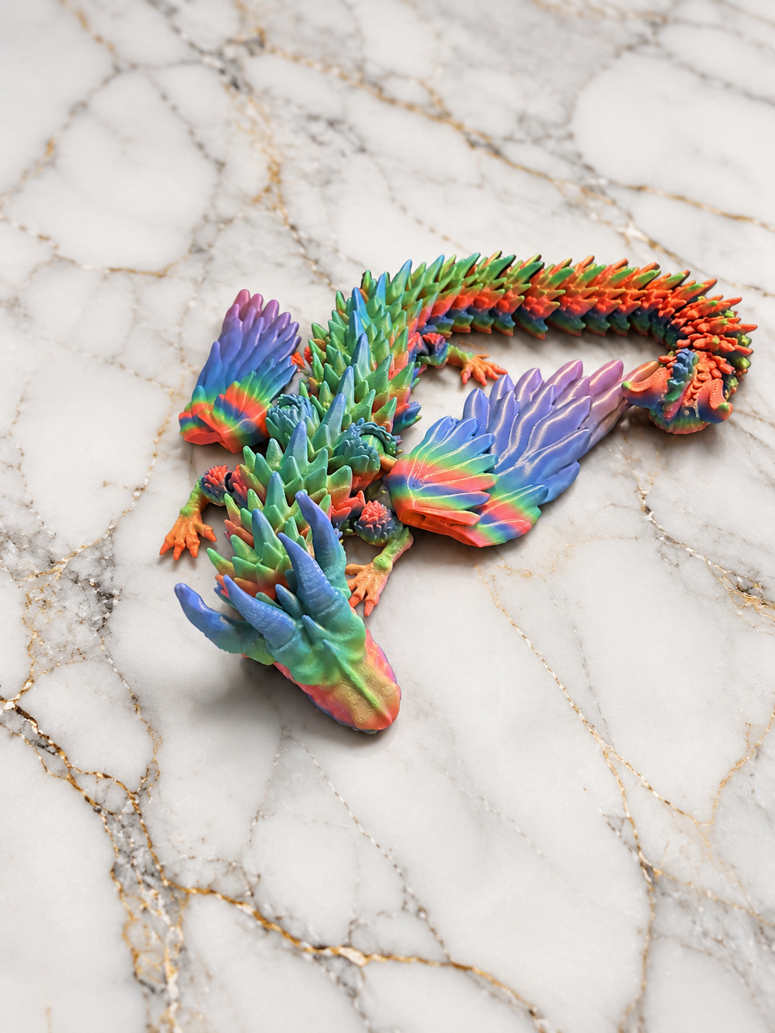 Rainbow ￼winged dragon