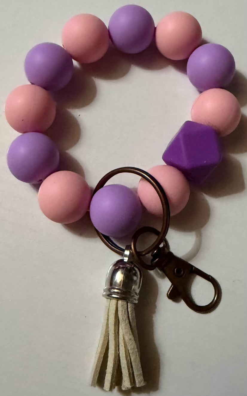 purple pink wristlet